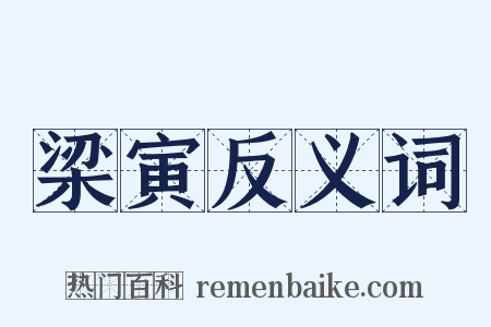 梁寅反义词是什么意思的图片